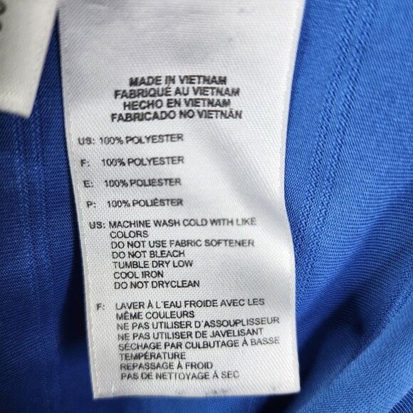 Mens Blue Adidas Polo Shirt 100% Polyester Short Sleeve Climalite Size XL - Picture 8 of 13